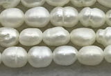 FWP157 14.5 inches 3mm - 4mm rice white freshwater pearl strands