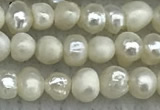 FWP18 14.5 inches 3mm - 4mm potato white freshwater pearl strands