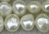 FWP241 15 inches 6mm - 7mm baroque white freshwater pearl strands