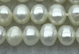 FWP27 14.5 inches 4mm - 4.5mm potato white freshwater pearl strands