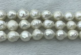 FWP361 15 inches 12mm - 13mm baroque freshwater nucleated pearl beads