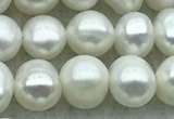 FWP42 14.5 inches 5.5mm - 6mm potato white freshwater pearl strands