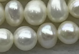 FWP44 14.5 inches 5mm - 5.5mm potato white freshwater pearl strands