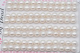 FWP458 half-drilled 7-7.5mm bread freshwater pearl beads