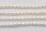 FWP486 14.5 inches 7mm - 8mm potato white freshwater pearl strands