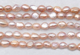 FWP498 14 inches 8mm - 9mm baroque lavender freshwater pearl strands