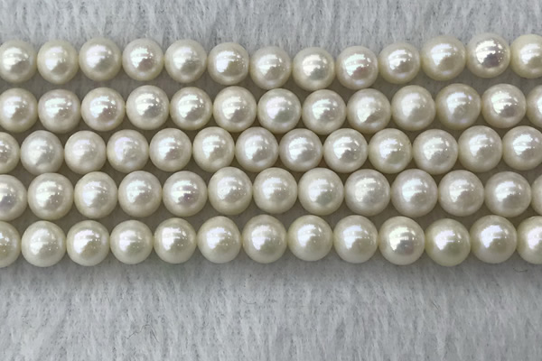 FWP75 15 inches 7mm - 8mm potato white freshwater pearl strands