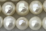 FWP81 15 inches 7mm - 8mm potato white freshwater pearl strands