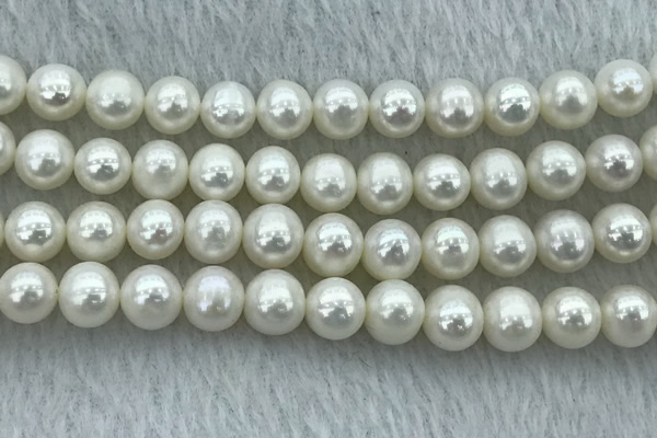 FWP87 15 inches 8mm - 9mm potato white freshwater pearl strands