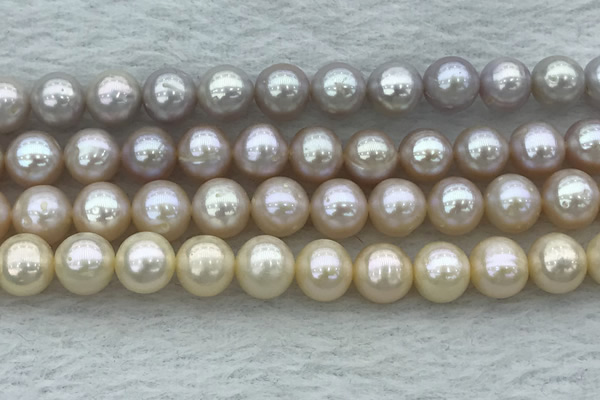 FWP94 15 inches 8mm - 9mm potato purple freshwater pearl strands