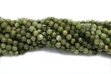 GARN05 15 inches 7mm round green garnet gemstone beads