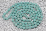 GMN103 Hand-knotted 6mm amazonite 108 beads mala necklaces