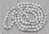 GMN110 Hand-knotted 6mm white howlite 108 beads mala necklaces