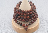 GMN1131 Hand-knotted 8mm, 10mm mahogany obsidian 108 beads mala necklaces