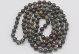 GMN131 Hand-knotted 6mm dragon blood jasper 108 beads mala necklaces