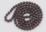 GMN138 Hand-knotted 6mm garnet 108 beads mala necklaces