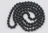 GMN142 Hand-knotted 6mm black onyx 108 beads mala necklaces