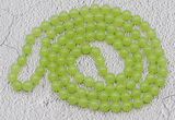 GMN15 Hand-knotted 8mm candy jade 108 beads mala necklaces