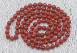 GMN407 Hand-knotted 8mm, 10mm red agate 108 beads mala necklaces