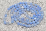 GMN411 Hand-knotted 8mm, 10mm banded agate 108 beads mala necklaces