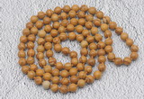 GMN445 Hand-knotted 8mm, 10mm wooden jasper 108 beads mala necklaces