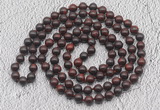 GMN458 Hand-knotted 8mm, 10mm brecciated jasper 108 beads mala necklaces