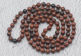 GMN460 Hand-knotted 8mm, 10mm mahogany obsidian 108 beads mala necklaces