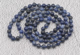 GMN472 Hand-knotted 8mm, 10mm sodalite 108 beads mala necklaces