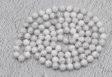 GMN475 Hand-knotted 8mm, 10mm white howlite 108 beads mala necklaces