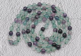 GMN480 Hand-knotted 8mm, 10mm fluorite 108 beads mala necklaces