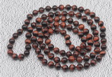 GMN495 Hand-knotted 8mm, 10mm red tiger eye 108 beads mala necklaces