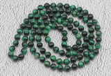 GMN502 Hand-knotted 8mm, 10mm green tiger eye 108 beads mala necklaces