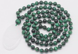 GMN5067 Hand-knotted 8mm, 10mm green tiger eye 108 beads mala necklace with pendant