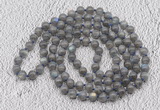 GMN508 Hand-knotted 8mm, 10mm labradorite 108 beads mala necklaces