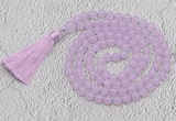 GMN51 Hand-knotted 8mm candy jade 108 beads mala necklace with tassel