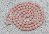 GMN511 Hand-knotted 8mm, 10mm Chinese pink opal 108 beads mala necklaces