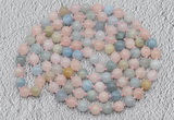 GMN515 Hand-knotted 8mm, 10mm morganite 108 beads mala necklaces