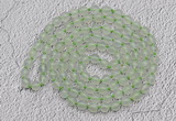 GMN516 Hand-knotted 8mm, 10mm prehnite 108 beads mala necklaces