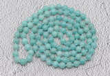 GMN518 Hand-knotted 8mm, 10mm amazonite 108 beads mala necklaces