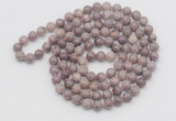 GMN522 Hand-knotted 8mm, 10mm lepidolite 108 beads mala necklaces