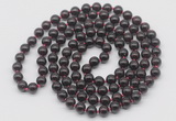 GMN530 Hand-knotted 8mm, 10mm garnet 108 beads mala necklaces