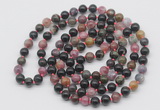 GMN531 Hand-knotted 8mm, 10mm tourmaline 108 beads mala necklaces