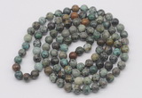 GMN539 Hand-knotted 8mm, 10mm African turquoise 108 beads mala necklaces