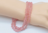 GMN5501 Hand-knotted 6mm matte cherry quartz 108 beads mala necklaces