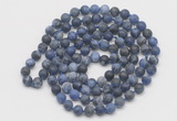 GMN5508 Hand-knotted 6mm matte sodalite 108 beads mala necklaces