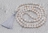 GMN663 Hand-knotted 8mm, 10mm crazy lace agate 108 beads mala necklaces with tassel