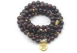 GMN7012 8mm brecciated jasper 108 mala beads wrap bracelet necklace