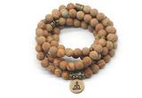 GMN7024 8mm matte wooden jasper 108 mala beads wrap bracelet necklace