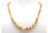 GMN7330 golden tiger eye graduated beaded necklace & bracelet set