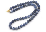 GMN7610 18 - 36 inches 8mm, 10mm matte sodalite beaded necklaces